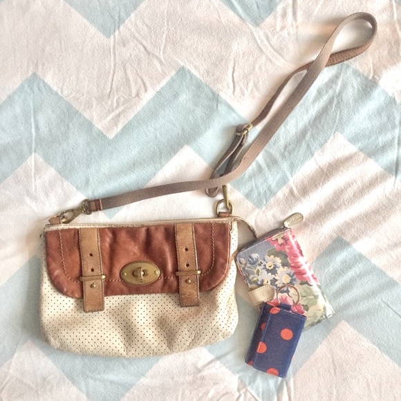 Fossil leather cross-body satchel - Picture 3 of 8